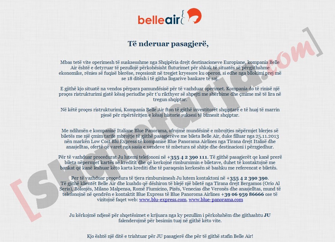 belle air web