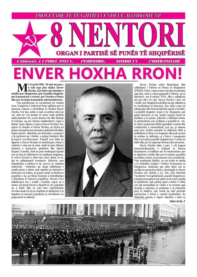 gazete per enver hoxhen