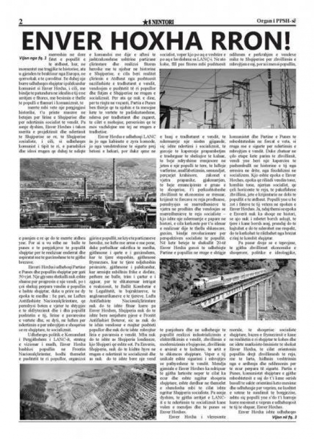 gazete per enver hoxhen