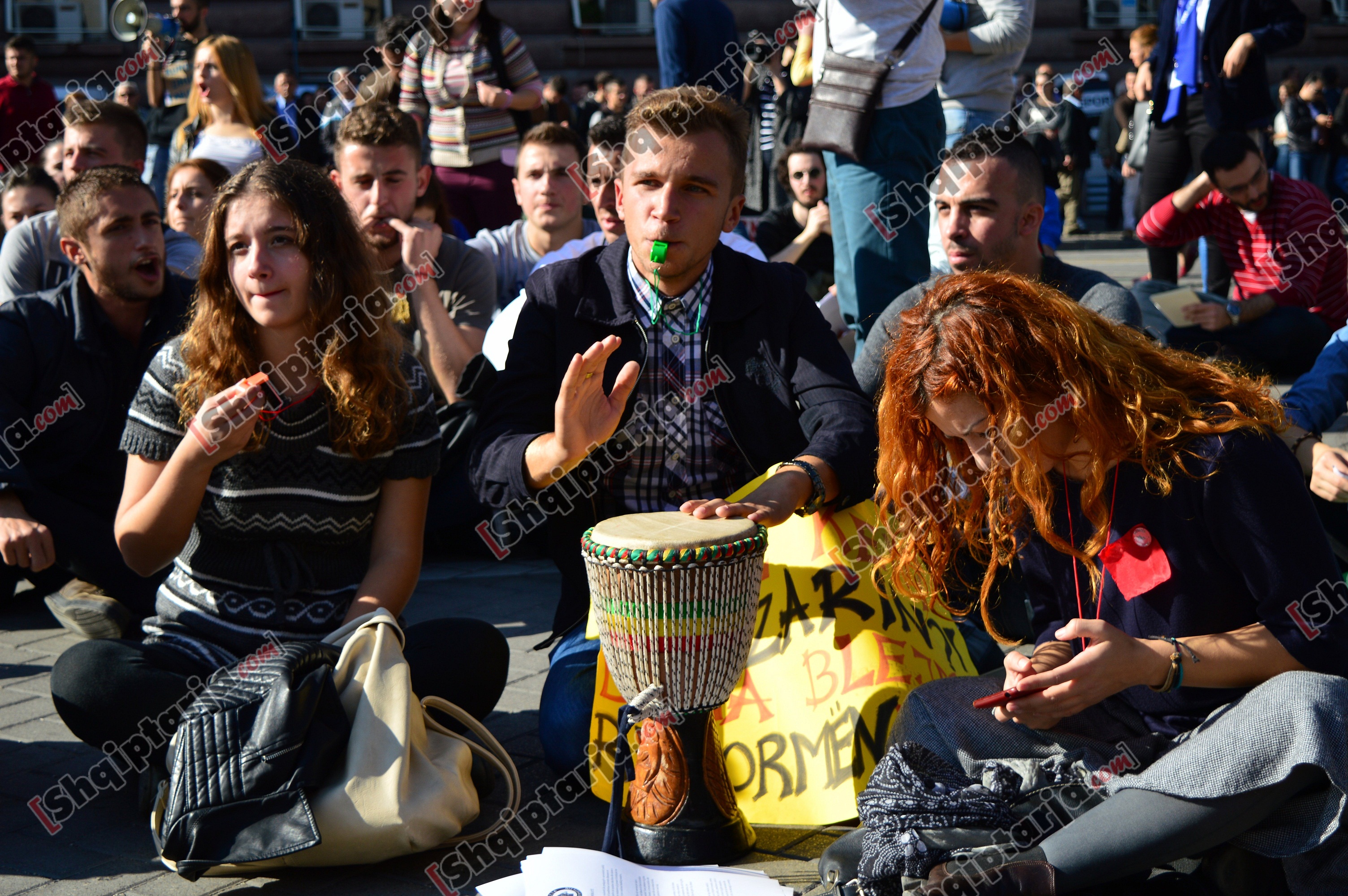 Protesta e studentëve para kryeministrisë 