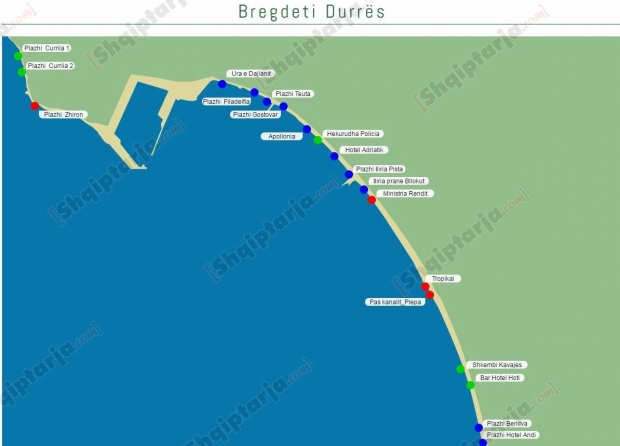 durres harta bregdeti