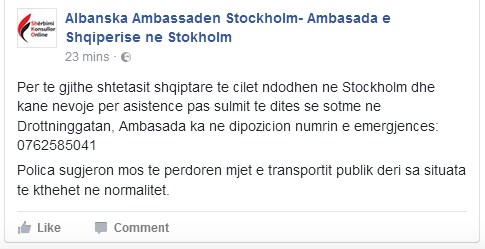 ambasada shqiptare ne suedi