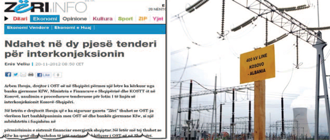 gazeta zeri linjat energji shqiperi kosove