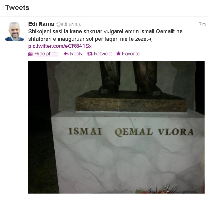 rama ne twitter per I. Qemalin