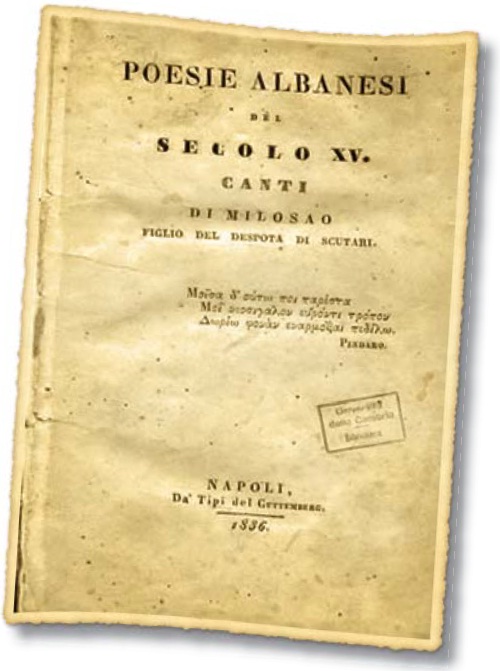 Nje botim i 1886 i veprës së Jeronim De Radës %u201CKëngët e Milosaos%u201D