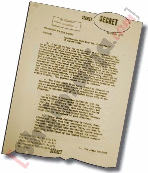 Dokument sekret takimi i Tretë CIA-Ahmet Zogu me logo