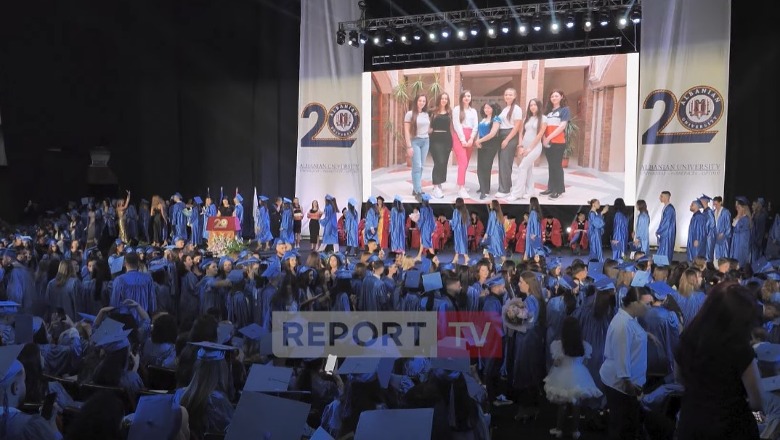 Albanian University festoi 20 vite kontribut në arsim! 1400 studentë festuan diplomimin në një mbrëmje gala në Pallatin e Kongreseve