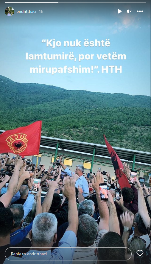Dy vite në Hagë/ Djali i Hashim Thaçit publikon foton e të atit ditën kur dha dorëheqjen: Kjo s’është lamtumirë, por vetëm mirupafshim
