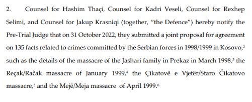 Refuzimi kategorik/ Prokuroria e Hagës: Nuk i njohim masakrat e kryera në Kosovë nga forcat serbe