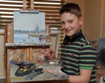 Piktori i vog&euml;l 11 vje&ccedil;ar nga Anglia<br />i cil&euml;suar si 'Mini Monet'