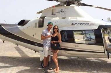 Christiano Ronaldo dhe Irina<br />Shayk, shëtitje mëngjesi me helikopte