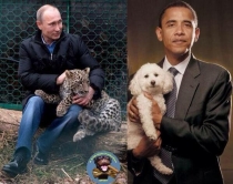 FOTOLAJM / Rusët: Putin <br />më i fortë se Presidenti Obama