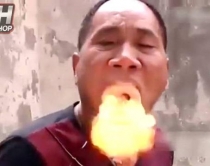 Mjeshtri i Kung Fu-së<br />nxjerr tym dhe zja