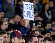 Video/ Barça-Atletico,1 min heshtje<br />100 mijë tifozë me "Je suis Charlie"