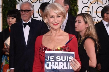 “Je Suis Charlie” edhe në Golden<br />Globe, vipat me pankarta në tapetin e kuq