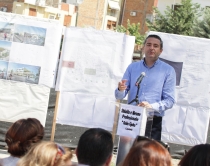 Lezhë, Klosi vendos tullën e parë<br />në ndërtimin e shkollës 'Kolin Gjoka'