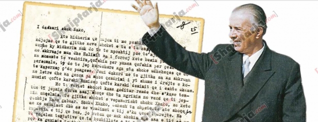 Letrat e çiftit Hoxha, skenari që fsheh<br />të vërtetën e pushkatimit të Gjebresë<br />Letra/ Si e spiunonte Nexhmija Ramizenë