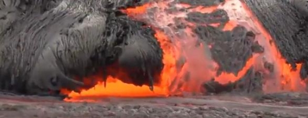 Video/ Hawaii, vullkani aktiv që<br />nga viti 1983, rrjedhë mbreslënëse