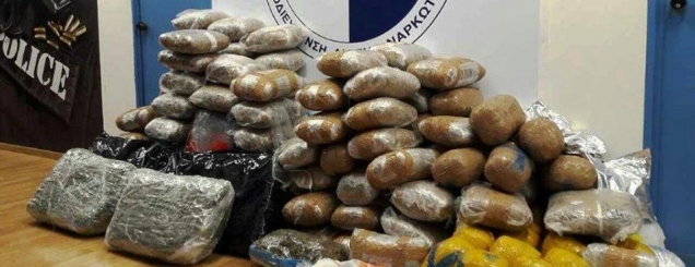 Greqi,sekuestrohen 173 kg kanabis<br />e 77000 &euro;, në pranga 9 shqiptarë