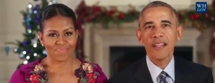 Barack dhe Michelle Obama<br />urojnë për Krishlindje