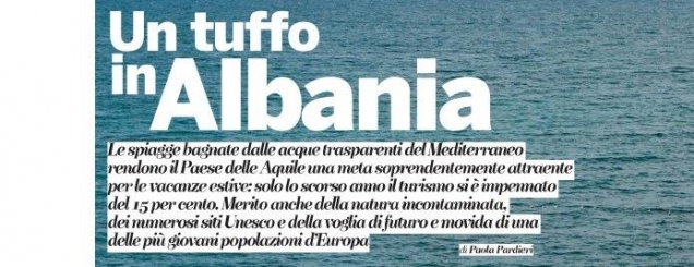 Revista italiane:Pushimet verore<br />'Një zhytje në Shqipëri'