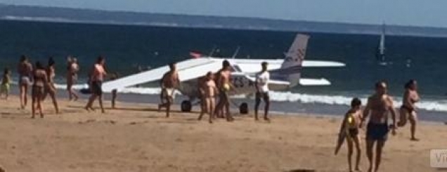 Avioni bën ulje emergjence në një<br />plazh në Portugali, vret 2 persona