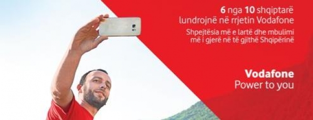 Vodafone certifikohet nga Ookla si<br />operatori me rrjetin më të shpejtë 