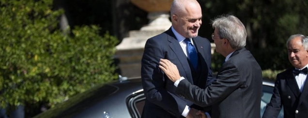 Kryeministri Rama vizitë në<br />Itali, intervistë për “La Repubblica”<br>

