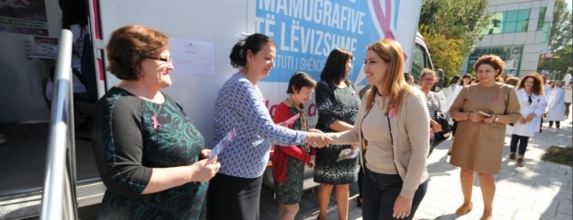 Muaji kundër kancerit të gjirit, 5 ditë<br />mamografitë e lëvizshme në Vlorë<br>
