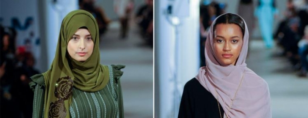 Londër, sfilatë modeste me hixhab<br />dedikuar grave që duan të vishen<br>
