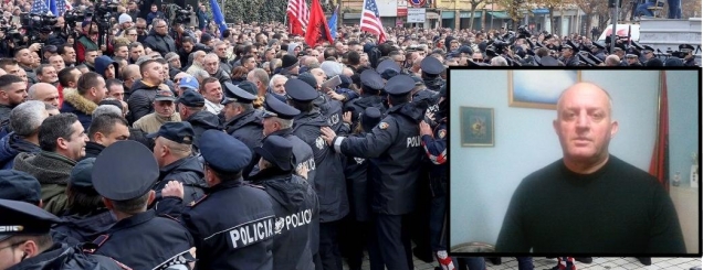 Kërkohej për dhunën në protestën e<br />PD, ndalohet në kufi ish-shefi FNSH<br>
