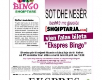 Ekspres Bingo, bileta falas <br />me gazetën Shqiptarja.com
