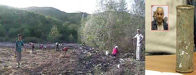 Fëmijë në kraterin e Gërdecit <br />mbledhin predha të paplasura