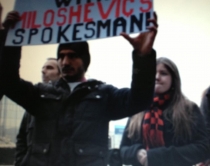 Vetëvendosje protestë në Bruksel <br />kundër takimit Thaçi-Daçiç