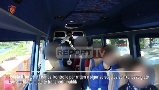 Tiranë, policia rrugore kontrolle në mjetet e transportit të nxënësve