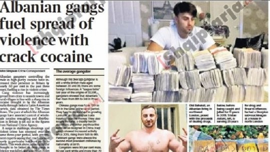 Trafiku i kokainës në Angli, 'The Times': Shqiptarët të dytët pas britanikëve