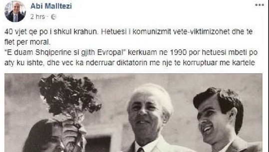 Dhëndrri i Berishës poston foton e Xhafajt me Enverin, shikoni si i përgjigjet qytetari