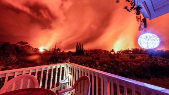 Hawaii/Pensionistja 75 vjeçare fotografon nga dritarja shpërthimin e vullkanit/FOTO