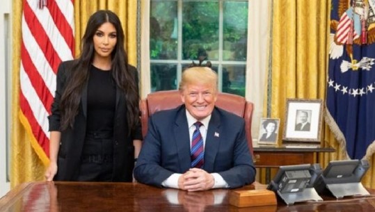 Kim Kardashian takim 'kokë më kokë' me Trump/FOTO