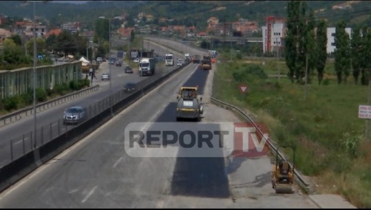Vijojnë punimet në autostradë/ Sot i bllokuar segmenti Vorë-Maminas, ja si devijohet trafiku