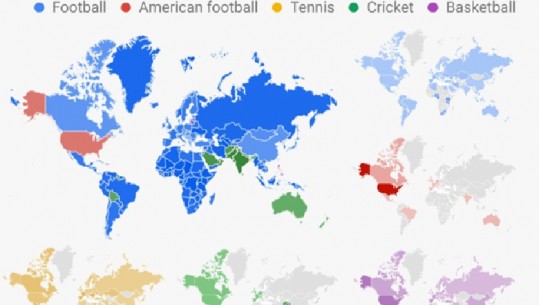 Harta me sportin më të ndjekur, shqiptarët si e gjithë Europa: Futbollin!