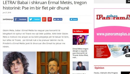 Letra e babait të Ermal Metës/ Të gjitha mediat vjedhin intervistën e Shqiptarja.com, ja lista