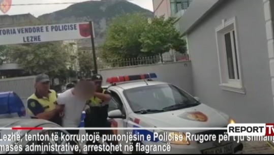 Lezhë, i dha 5000 lekë policit për të shmangur gjobën, arrestohet shoferi me ‘Golf 5’/VIDEO
