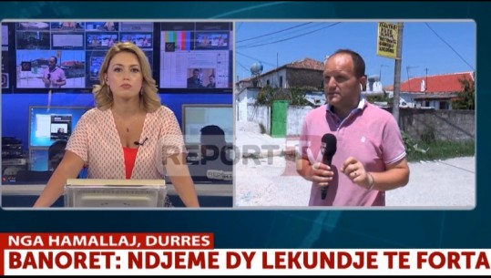 Gazetari i Report TV po raportonte 'Live', Hamallaj 'shkundet' nga tërmeti për herë të tretë