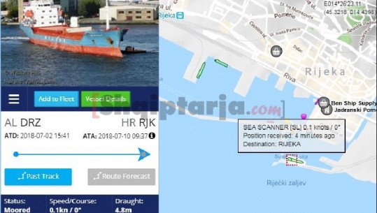 Kroacia bllokon anijen siriane që u arratis nga porti i Durrësit, nis kontrolli në Rijeka
