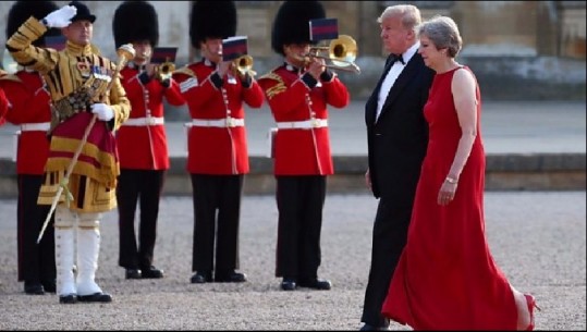 VIDEO/Trump takohet me Theresa May në Pallatin Blenhajm, në fokus marrëdhëniet tregëtare pas Brexit
