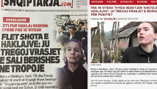 S’dinë të ndalen! Anila Basha vjedh intervistën ekskluzive të Zylfije Haklajt për Shqiptarja.com