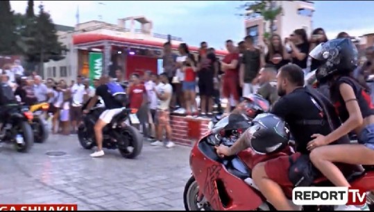 200 motorristë spektakël me garë dhe birra Tirana në Shijak (VIDEO)