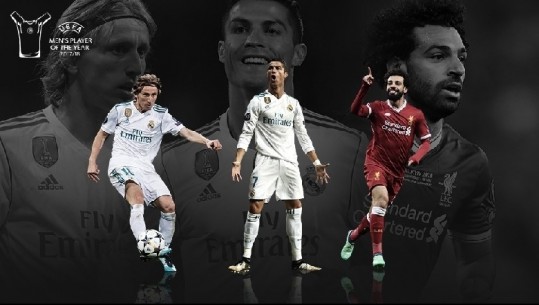 Futbollisti më i mirë i sezonit”, UEFA shpall 3 kandidatët: Ronaldo, Salah e Modriç 