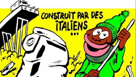 “Charlie Hebdo”, kapërcen limit, ironi makabre mbi shembjen e urës në Itali